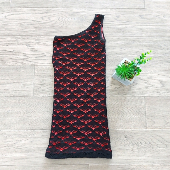 BEBE Pink & Black Lace Mini Dress size S - Picture 3 of 7